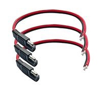 Faoyliye Cavo singolo SAE da 12 AWG, 30 cm, confezione da 3 pezzi, cavo solare per autoveicoli, compatibile con caricabatterie, pannello solare, automotive