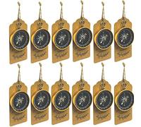 FAPUMOE Bussola Bomboniere con Etichette Kraft per Ospiti, Bussola Souvenir Regalo Bussola Pendente per Viaggi Festa a Tema Festa di Compleanno Baby Shower Decorazioni per Matrimoni Ornamenti Nautici