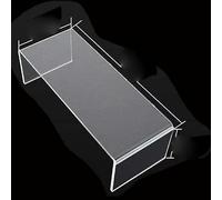 FAQIMORAX Cremagliera di stoccaggio acrilica a forma di U dello scaffale di esposizione da tavolino trasparente che aumenta per la divisione stratificata dei cosmetici-20x8x6cm