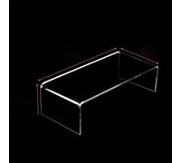 FAQIMORAX Cremagliera di stoccaggio acrilica a forma di U dello scaffale di esposizione da tavolino trasparente che aumenta per la divisione stratificata dei cosmetici-20x10x5cm