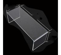 FAQIMORAX Cremagliera di stoccaggio acrilica a forma di U dello scaffale di esposizione del desktop trasparente che aumenta per la divisione stratificata dei cosmetici-22x8x8cm