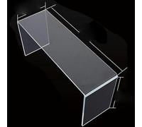 FAQIMORAX Scaffale di stoccaggio acrilico a forma di U dello scaffale di esposizione del desktop trasparente che aumenta per la divisione stratificata dei cosmetici-26X8X12cm