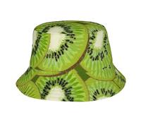 FAQRTIV Cappello alla pescatora alla moda per uomini e donne kiwi fette di kiwi cappelli da sole ripiegabili cappelli da pescatore all'aperto estivi viaggi escursionismo spiaggia cappelli nero