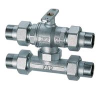 FAR 3025 34 Valvola di Zona a 3 Vie 3/4" Sfera By-Pass Completa di Raccordo