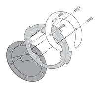 FAR BF46 FLANGIA SPECIFICA BORSA SERBATOIO GIVI COMPATIBILE CON MOTO GUZZI V85 TT 2020 TANKLOCK