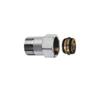 FAR Prolunga Diritta Cromata con Attacco 3 cm Doppio O-Ring Filettato Far24X19 Femmina Filetto Far 24X19 Maschio