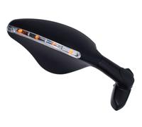 FAR SPECCHIO NERO OMOLOGATO DX RETROVISORE MOTO UNIVERSALI CARENATE FRECCE A LED