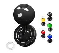 Far Voyager Push Start Button, Farvoyager Metal Car Joystick Ball, 2025 New Universal One-Button Start Car Shift Knob, Metal Cars One-Touch Start Ignition Switch Buttons Rocker Protector (Black)