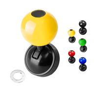 Far Voyager Push Start Button, Farvoyager Metal Car Joystick Ball, 2025 New Universal One-Button Start Car Shift Knob, Metal Cars One-Touch Start Ignition Switch Buttons Rocker Protector (Yellow)