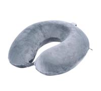 Far win Cuscino da viaggio, 100% pura memory foam, cuscino per il collo a forma di U, super leggero, portatile, ideale per sedia di aereo, auto, casa, ufficio, cuscino per dormire (grigio)