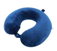Far win Cuscino da viaggio, 100% puro memory foam, cuscino per il collo a forma di U, super leggero, portatile, ideale per sedia di aereo, auto, casa, ufficio, cuscino per dormire (blu)