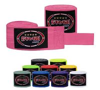 Farabi Sports bambini bendaggi boxe 2,5 metri di lunghezza fascie da boxe - fascette boxe con coppia per MMA, Muay Thai, allenamento, kickboxing e sport da combattimento (Pink)