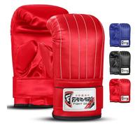 Farabi Sports Boxe sacco da boxe guanti guantoni da boxe guanti da boxe allenamento mma (Red, L)