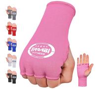 Farabi Sports Fasce da boxe, guanti a mezze dita con elasticità interna e senza imbottitura, per MMA, Muay Thai, sport da combattimento, kickboxing e arti marziali (Pink, S/M)