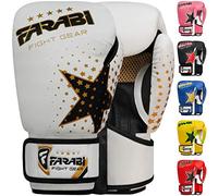 Farabi Sports guantoni boxe bambini Ragazzi e ragazze guantoni bambino boxe 6-oz Youth, Junior guantoni per bambini per MMA, Muay Thai, sacco da boxe e allenamento per età 5-10 anni (White, 6-oz)