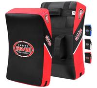 Farabi Sports scudo kick MMA Muay Thai Arts arti marziali Hook & Jab punzone pad Training Target scudo boxe Strike kick pad x 1 unità (Black Red)