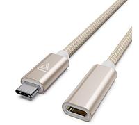 Faracent - Cavo di prolunga USB tipo C (1,8 m) USB 3.1 (5 gbps) da maschio a femmina, cavo dati intrecciato per MacBook Pro, iPad Pro 2020, Surface, Samsung Galaxy S20/S10/S9 Gold