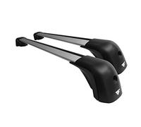 Farad Barre portatutto compatte in alluminio grigio aerodinamiche e super silenziose compatibili con Hyundai Santa Fe 2001-2012 con barre longitudinali alte