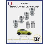 FARAD Ecrous Antivol Ruote Nero BYD DOLPHIN SURF Dal 2024 (4 + 2 Douilles)