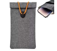 Faraday Bag per Chiavi Auto e Smartphone Telepass Schermatura, Portafoglio Protezione Della Privacy del Telefono Cellulare Grande Per Uomo e Donna(Grigio)