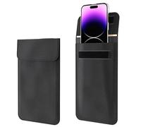 Faraday - Custodia per cellulare, con blocco del segnale RFID GPS WiFi Bluetooth, inibitore del segnale mobile, protezione della privacy con doppia tasca, uso in auto