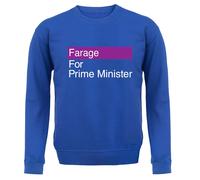 Farage Per Primo Ministro - Felpa Per Bambini - Riforma Elettorale Vota Nigel