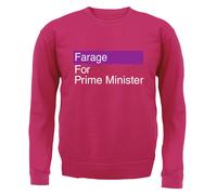 Farage Per Primo Ministro - Felpa Per Bambini - Riforma Elettorale Vota Nigel
