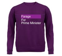 Farage Per Primo Ministro - Felpa Per Bambini - Riforma Elettorale Vota Nigel