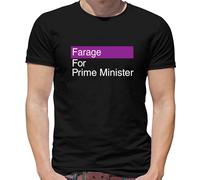 Farage Per Primo Ministro - Maglietta Da Uomo - Riforma Elettorale Nigel Vota PM
