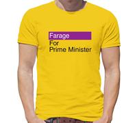 Farage Per Primo Ministro - Maglietta Da Uomo - Riforma Elettorale Nigel Vota PM