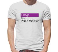 Farage Per Primo Ministro - Maglietta Da Uomo - Riforma Elettorale Nigel Vota PM