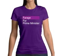 Farage Per Primo Ministro - Maglietta Donna - Riforma Elettorale Nigel Vota PM