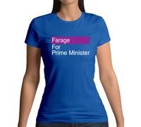 Farage Per Primo Ministro - Maglietta Donna - Riforma Elettorale Nigel Vota PM
