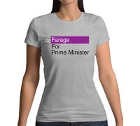 Farage Per Primo Ministro - Maglietta Donna - Riforma Elettorale Nigel Vota PM