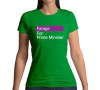Farage Per Primo Ministro - Maglietta Donna - Riforma Elettorale Nigel Vota PM