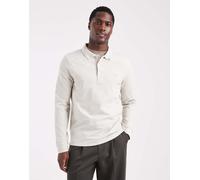 Farah - Blanes - Polo a maniche lunghe color crema-Bianco S