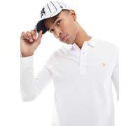 Farah - Blanes - Polo bianca a maniche lunghe-Bianco XL