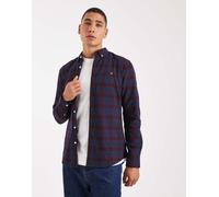 Farah - Brewer - Camicia a maniche lunghe bordeaux a quadri-Rosso S