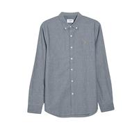 Farah Brewer - Camicia a Maniche Lunghe, da Uomo, Taglia S, Colore: Bianco/Blu Navy