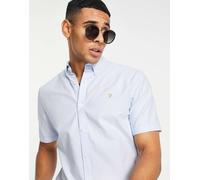 Farah - Brewer - Camicia blu a maniche corte XL