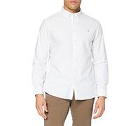 Farah Brewer Cotton Oxford Slim Fit Shirt Camicia, Bianco, M Uomo