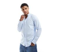 Farah Brewer-Camicia Oxford in Cotone Slim Fit, Blu Cielo, S Uomo