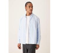 Farah - Brewer - Camicia taglio squadrato a maniche lunghe blu cielo con logo S