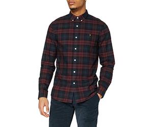 Farah Controllo birraio Camicia, Rosso, M Uomo