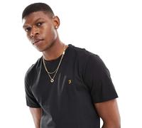 Farah - Danny - T-shirt in cotone nera-Nero XXL