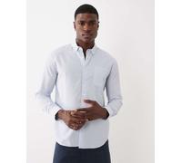 Farah - Stanford - Camicia a maniche lunghe leggera azzurra con logo-Blu S