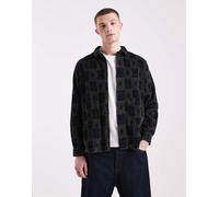 Farah - Stanley - Camicia a maniche lunghe in tessuto a coste blu navy con stampa M