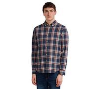 Farah Steen Camicia, Blu Teal Marl 422, Small Uomo