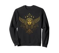 Faraone Ba Uccello Piramide Ankh Geometria Sacra Egitto Felpa