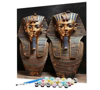 Faraone Dipingere Con i Numeri Adulti Egitto Paint by Numbers 50x70cm, DIY Kit Hobby Creativi Adulti Quadri da Dipingere Numerati Con Colori Acrilici e Pennelli Per Decora la Casa Regalo (Model-1491)